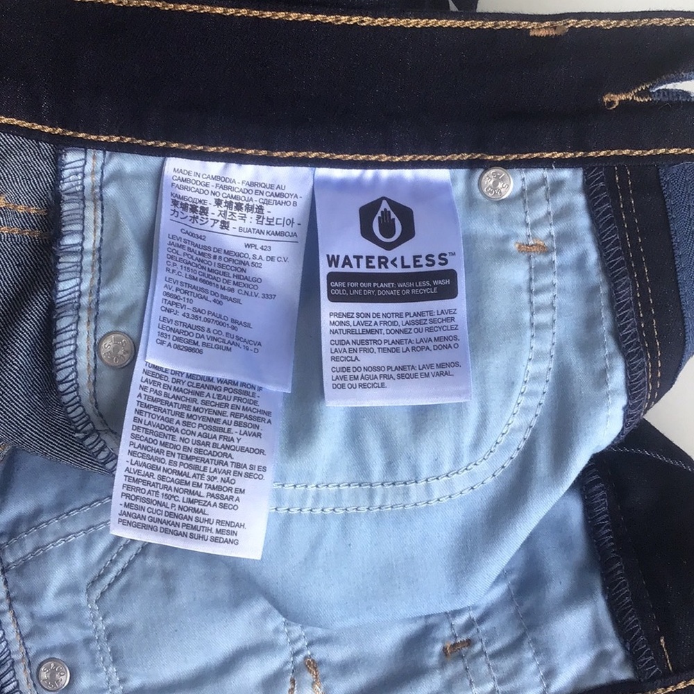 Levi’s 312 shaping slim dark blue jeans 26 x 32 Long - Picture 5 of 16